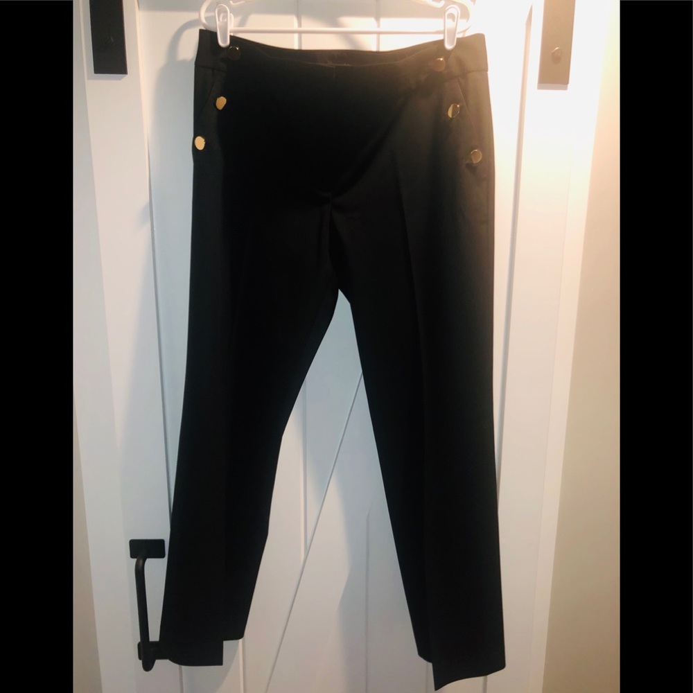 LOFT Gold Button Trouser Pants